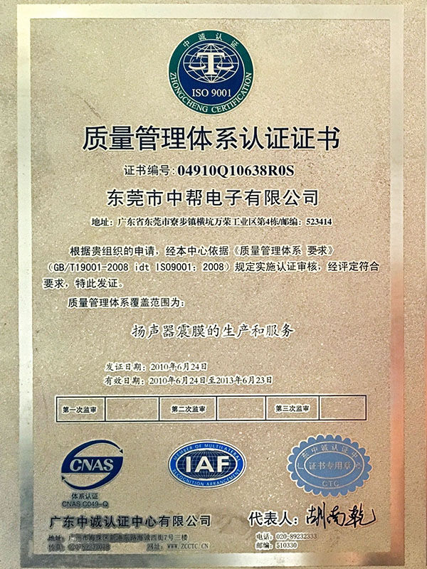 Quality Management system Certification